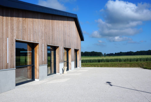 Salle polyvalente, Seine-Maritime, Normandie. Atelier Cosme Architecture. Architecture bois. Vue 1