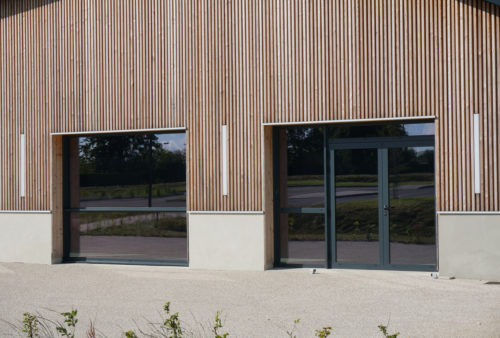 Salle polyvalente, Seine-Maritime, Normandie. Atelier Cosme Architecture. Architecture bois. Vue 2